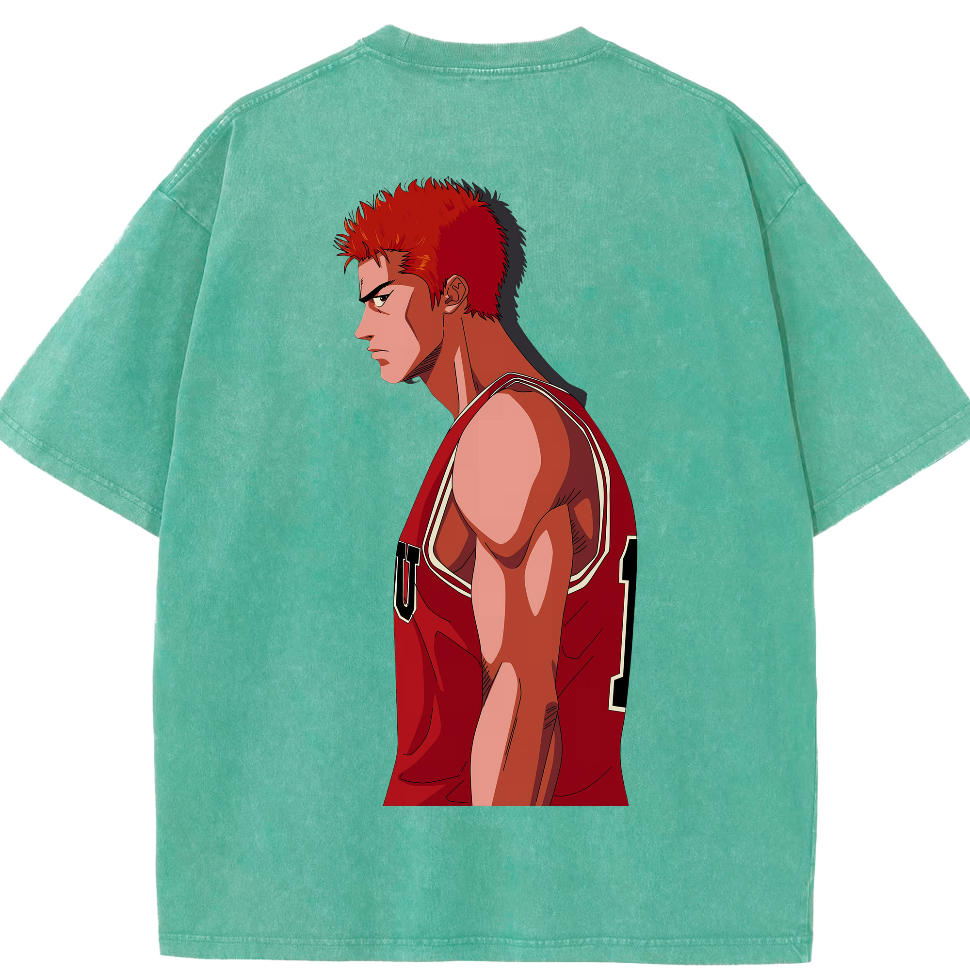 （画像用） SLAM DUNK／スラムダンク 綿100% ヴィンテージ風 半袖Tシャツ（背面プリント）